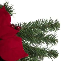 30'' Red Poinsettia And Gold Pine Cone Artificial Christmas Teardrop Swag, Unlit 8 30'' Red Poinsettia And Gold Pine Cone Artificial Christmas Teardrop Swag, Unlit -Noel Twinkle Shop northlight s04189 3 updated 68031.1667655048