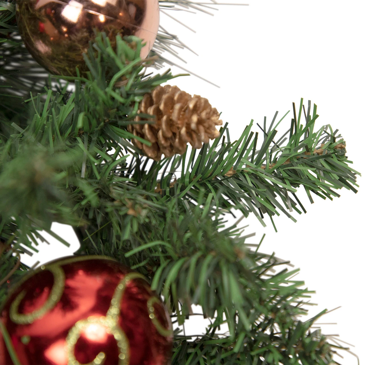 Green Mixed Foliage And Ornaments Artificial Christmas Wreath, 30-Inch, Unlit 5 Green Mixed Foliage And Ornaments Artificial Christmas Wreath, 30-Inch, Unlit - Image 3