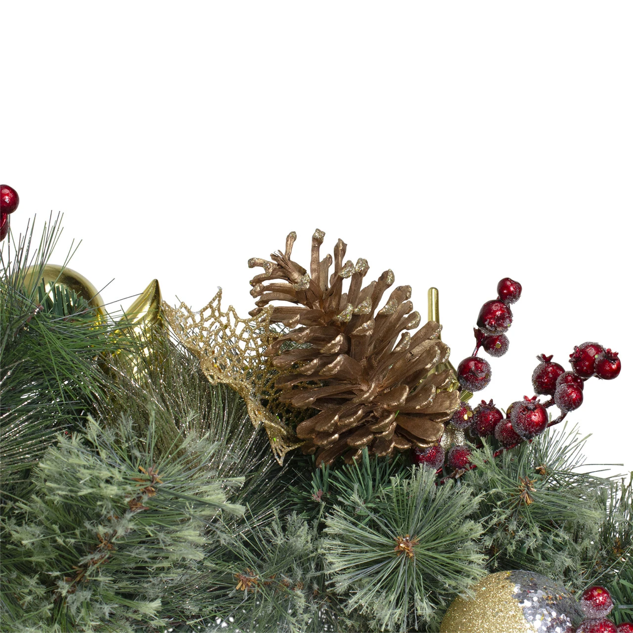 6' X 1" Foliage Pinecones And Berries Artificial Christmas Garland - Unlit 5 6' X 1" Foliage Pinecones And Berries Artificial Christmas Garland - Unlit - Image 3