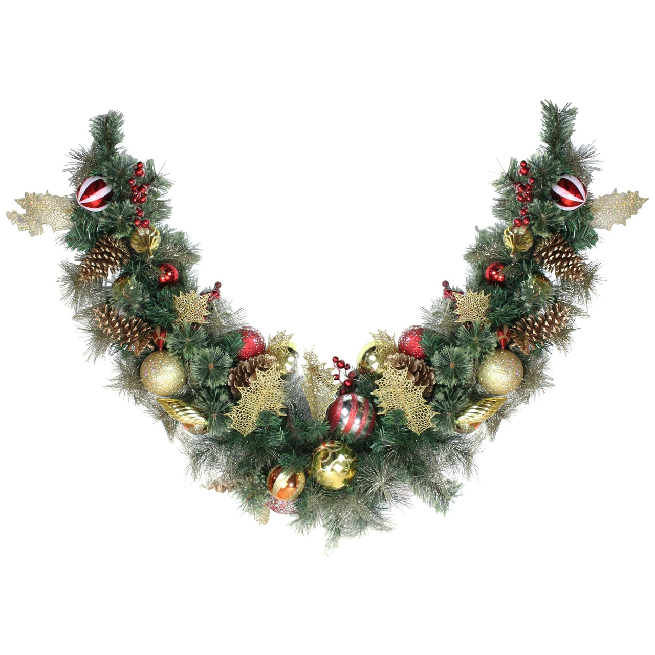 6' X 1" Foliage Pinecones And Berries Artificial Christmas Garland - Unlit 3 6' X 1" Foliage Pinecones And Berries Artificial Christmas Garland - Unlit