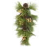30" Pine Needles With Pinecones And Golden Antlers Artificial Christmas Teardrop Swag - Unlit 2 30" Pine Needles With Pinecones And Golden Antlers Artificial Christmas Teardrop Swag - Unlit -Noel Twinkle Shop northlight s04199 50063.1667530542
