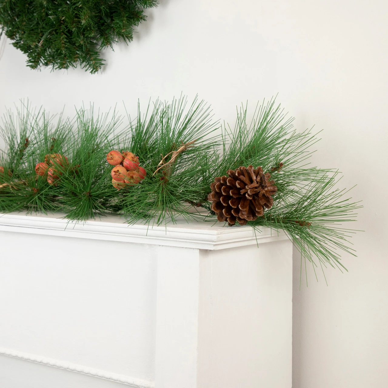 6' X 10" Long Needle Pine And Pinecone Artificial Christmas Garland, Unlit 4 6' X 10" Long Needle Pine And Pinecone Artificial Christmas Garland, Unlit - Image 2
