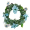 Peacock Poinsettia Artificial Christmas Wreath - 24-Inch, Unlit -Noel Twinkle Shop northlight s84845 31726.1667663106