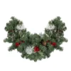 26" Pre-Decorated Frosted Pinecone And Berry Artificial Christmas Swag, Unlit 2 26" Pre-Decorated Frosted Pinecone And Berry Artificial Christmas Swag, Unlit -Noel Twinkle Shop northlight s84859 74495.1667536703