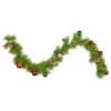 6' X 9" Multi-Colored Ornament And Long Needle Pine Artificial Christmas Garland, Unlit
