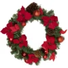 Poinsettia With Pinecone And Ball Artificial Christmas Wreath, 24-Inch, Unlit 1 Poinsettia With Pinecone And Ball Artificial Christmas Wreath, 24-Inch, Unlit -Noel Twinkle Shop northlight s84896 updated 08088.1667683078