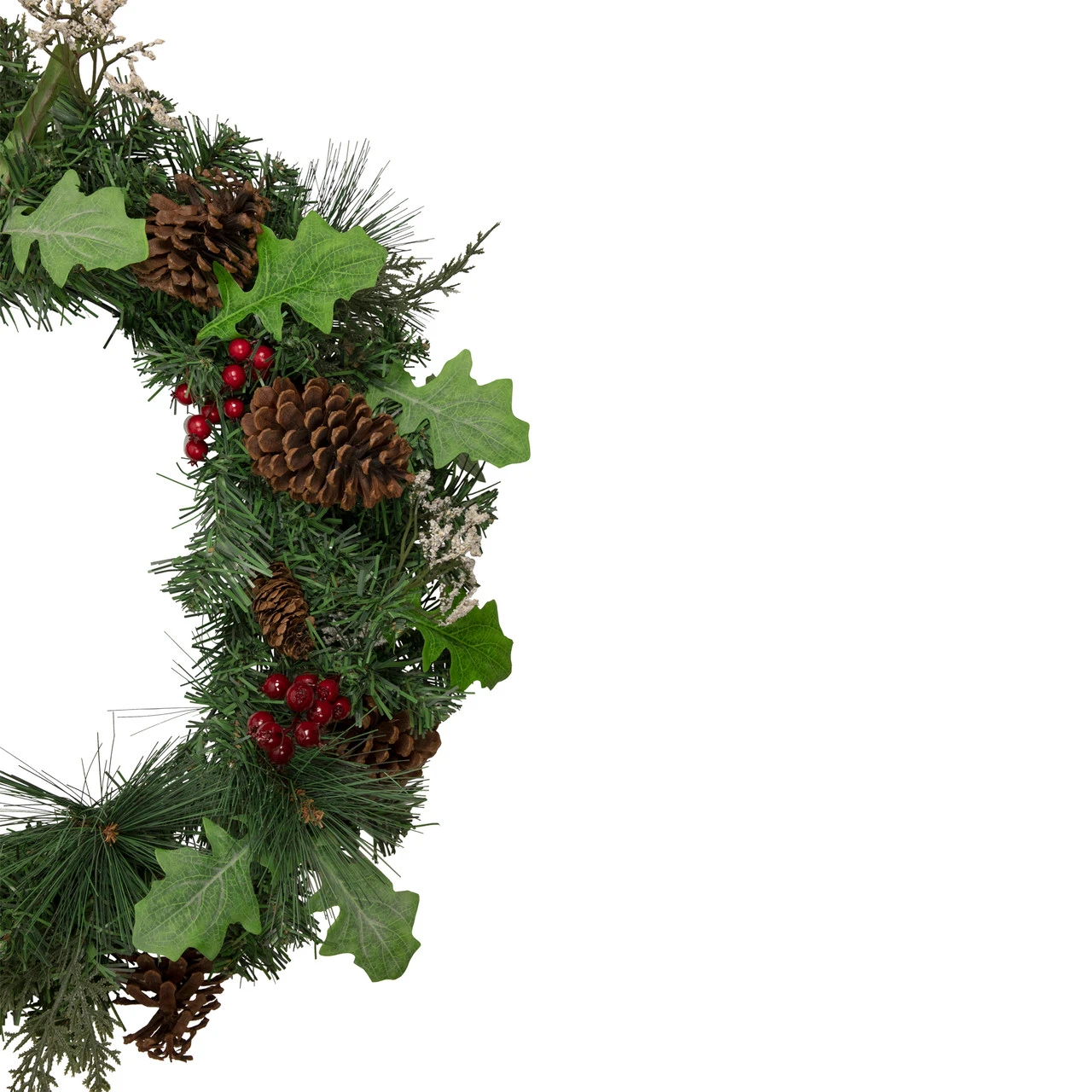Decorated Natural Pine And Berry Artificial Christmas Wreath, 24-Inch, Unlit 6 Decorated Natural Pine And Berry Artificial Christmas Wreath, 24-Inch, Unlit - Image 4