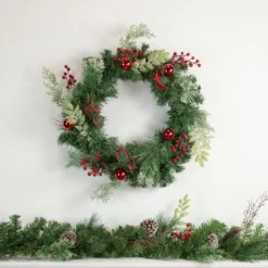 Decorated Frosted Pine And Pine Cone Artificial Christmas Wreath, 24-Inch, Unlit 9 Decorated Frosted Pine And Pine Cone Artificial Christmas Wreath, 24-Inch, Unlit -Noel Twinkle Shop northlight s92648 s84858 styled 47428.1667530239