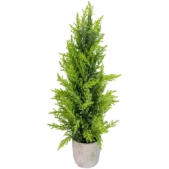 17" Upswept Frosted Cedar Artificial Christmas Tree - Unlit