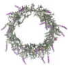 LED Lighted Artificial Pink Lavender Spring Wreath- 16-inch, White Lights -Noel Twinkle Shop northlight sf91806 p 39381.1667553752