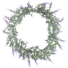 LED Lighted Artificial White/Purple Lavender Spring Wreath- 16-inch, White Lights -Noel Twinkle Shop northlight sf91806 wh ppupdated 89005.1667553754