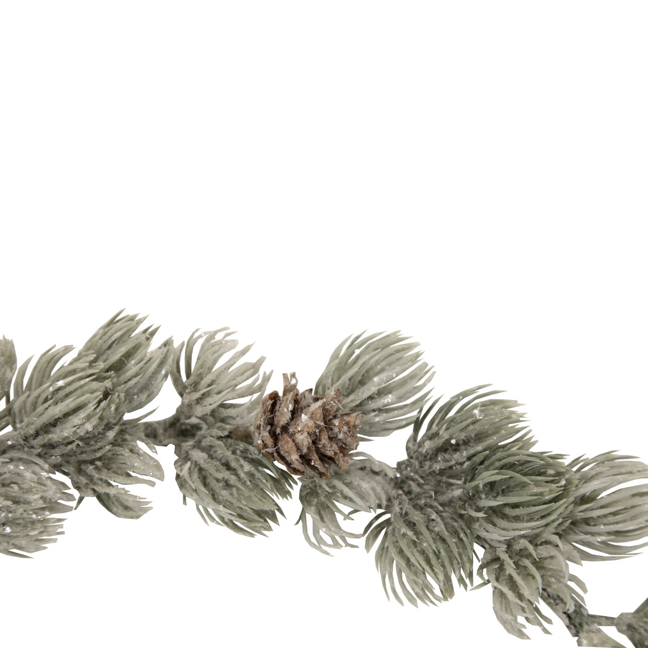 12" Mini Frosted Pine Christmas Wreath With Pine Cones 4 12" Mini Frosted Pine Christmas Wreath With Pine Cones - Image 2