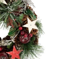 Apples, Stars And Pine Cones Frosted Artificial Christmas Wreath, 10-Inch, Unlit 7 Apples, Stars And Pine Cones Frosted Artificial Christmas Wreath, 10-Inch, Unlit -Noel Twinkle Shop northlight sh03927 2 37033.1672767380