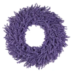Purple Lavender Artificial Floral SpringWreath, 28-Inch, Unlit