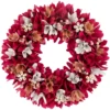 13" Fuchsia Pink And White Wooden Floral Spring Wreath With Berries -Noel Twinkle Shop northlight sh27005 1 47270.1680051679
