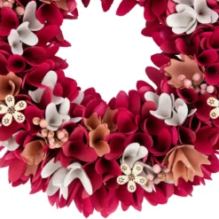 13" Fuchsia Pink And White Wooden Floral Spring Wreath With Berries 10 13" Fuchsia Pink And White Wooden Floral Spring Wreath With Berries -Noel Twinkle Shop northlight sh27005 2 59787.1680051680