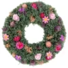 13" Pink Rose And Purple Thistle Mixed Floral Spring Wreath -Noel Twinkle Shop northlight sh27007 1 32376.1680051742