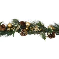 6ft Long Needle Pine With Winter Foliage And Stars Christmas Garland - Unlit -Noel Twinkle Shop northlight sh27131 1 77159.1667623757