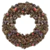 Sugared Purple Flowers And Pine Cones Artificial Christmas Wreath - 20-Inch, Unlit -Noel Twinkle Shop northlight sh36230 1 84793.1667520805