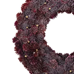 12.5"Wine Burgundy Glitter Pine Cone Artificial Christmas Wreath - Unlit 7 12.5"Wine Burgundy Glitter Pine Cone Artificial Christmas Wreath - Unlit -Noel Twinkle Shop northlight sh36241 1 48407.1667660020