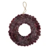 12.5"Wine Burgundy Glitter Pine Cone Artificial Christmas Wreath - Unlit 2 12.5"Wine Burgundy Glitter Pine Cone Artificial Christmas Wreath - Unlit -Noel Twinkle Shop northlight sh36241 73493.1667660019