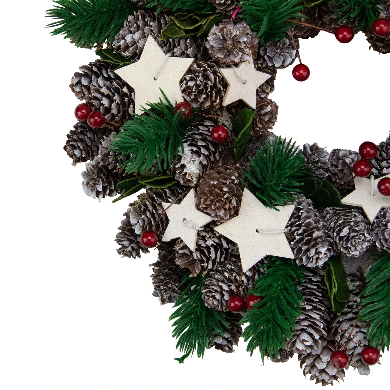 Pine Cone And Berries With Stars Artificial Christmas Wreath, 10-Inch, Unlit 5 Pine Cone And Berries With Stars Artificial Christmas Wreath, 10-Inch, Unlit - Image 3
