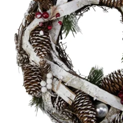 Birch Bark And Pine Cones Artificial Christmas Wreath - 13.5-Inch, Unlit 7 Birch Bark And Pine Cones Artificial Christmas Wreath - 13.5-Inch, Unlit -Noel Twinkle Shop northlight sh86417 1 97169.1667657969