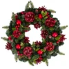 13" Red And Green Pine Cones And Ornaments Christmas Wreath -Noel Twinkle Shop northlight sh89565 1 updated 74312.1667574745