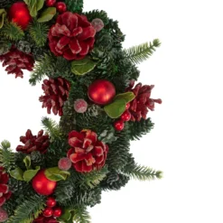 13" Red And Green Pine Cones And Ornaments Christmas Wreath 9 13" Red And Green Pine Cones And Ornaments Christmas Wreath -Noel Twinkle Shop northlight sh89565 2 updated 99971.1667574746
