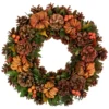 Orange And Green Fall Wreath With Pumpkins And Pinecones - 13.75 Inch, Unlit 1 Orange And Green Fall Wreath With Pumpkins And Pinecones - 13.75 Inch, Unlit -Noel Twinkle Shop northlight sh89571 1 87835.1669995121
