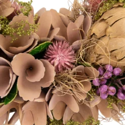 12" Purple And Beige Wooden Floral Spring Wreath With Preserved Artichoke -Noel Twinkle Shop northlight sh91453 3 43414.1680051729