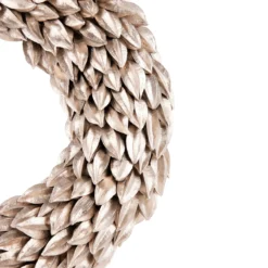 Champagne Gold Budding Leaves Glitter Christmas Wreath, 11.5-Inch, Unlit -Noel Twinkle Shop northlight sh94262 2 99470.1667486893