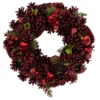 Red Pinecone, Berry And Ornament Christmas Wreath, 13.5-Inch, Unlit -Noel Twinkle Shop northlight sh94263 1 28656.1667568767