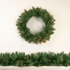 9' X 10 Yorkshire Pine Artificial Christmas Garland - Unlit -Noel Twinkle Shop northlight sm2924 updated 4 04672.1667535812
