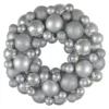 Silver Splendor 3-Finish Shatterproof Ball Christmas Wreath, 13-Inch -Noel Twinkle Shop northlight sm91050 58121.1667642978