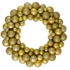 Vegas Gold 3-Finish Shatterproof Ball Christmas Wreath - 24-Inch, Unlit -Noel Twinkle Shop northlight sm91056 55227.1669140295