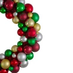 Shatterproof Ball 2-Finish Traditional Colors Christmas Wreath, 36-Inch, Unlit -Noel Twinkle Shop northlight sm91059 1 80258.1687966508