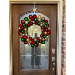 Traditional Colors 2-Finish Shatterproof Ball Christmas Wreath, 24-Inch 12 Traditional Colors 2-Finish Shatterproof Ball Christmas Wreath, 24-Inch -Noel Twinkle Shop northlight sm91059 cxpic 45966.1677518924