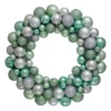Silver And Seafoam Green 3-Finish Shatterproof Ball Christmas Wreath - 24-Inch, Unlit 2 Silver And Seafoam Green 3-Finish Shatterproof Ball Christmas Wreath - 24-Inch, Unlit -Noel Twinkle Shop northlight sm91062 46967.1667576268