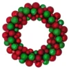 Red And Green 3-Finish Shatterproof Ball Christmas Wreath - 24-Inch, Unlit 1 Red And Green 3-Finish Shatterproof Ball Christmas Wreath - 24-Inch, Unlit -Noel Twinkle Shop northlight sm91063 1updated 70448.1675793207