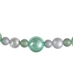 6' Silver And Seafoam Green 3-Finish Shatterproof Ball Christmas Garland 7 6' Silver And Seafoam Green 3-Finish Shatterproof Ball Christmas Garland -Noel Twinkle Shop northlight sm91071 2 57627.1667576272