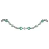 6' Silver And Seafoam Green 3-Finish Shatterproof Ball Christmas Garland