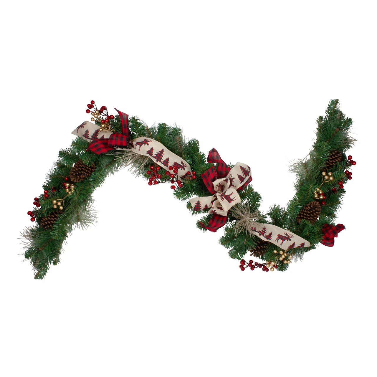 6' X 12" Bows And Berries Artificial Christmas Garland - Unlit 3 6' X 12" Bows And Berries Artificial Christmas Garland - Unlit