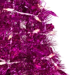 6' Pre-Lit Pink Tinsel Pop-Up Artificial Christmas Tree, Clear Lights 11 6' Pre-Lit Pink Tinsel Pop-Up Artificial Christmas Tree, Clear Lights -Noel Twinkle Shop northlight sm92150 2 63158.1667530303