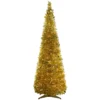 6' Pre-Lit Gold Tinsel Pop-Up Artificial Christmas Tree, Clear Lights -Noel Twinkle Shop northlight sm92161 1 41749.1667530301