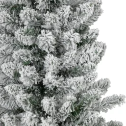 6' Flocked North River Pine Pencil Artificial Christmas Tree, Unlit 12 6' Flocked North River Pine Pencil Artificial Christmas Tree, Unlit -Noel Twinkle Shop northlight sm92893 2updated 61626.1669400660