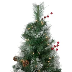 4' Pre-Lit Frosted Carolina Berry Spruce Artificial Christmas Tree, Clear Lights 13 4' Pre-Lit Frosted Carolina Berry Spruce Artificial Christmas Tree, Clear Lights -Noel Twinkle Shop northlight sm92899 3 09090.1667530188