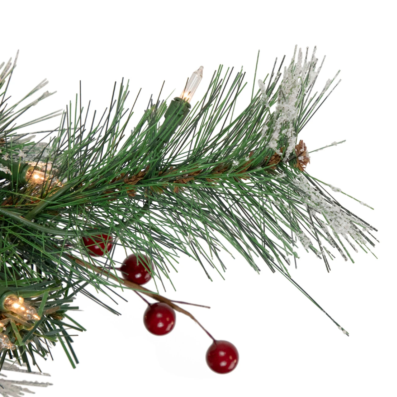 4' Pre-Lit Frosted Carolina Berry Spruce Artificial Christmas Tree, Clear Lights 5 4' Pre-Lit Frosted Carolina Berry Spruce Artificial Christmas Tree, Clear Lights - Image 3