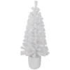 3.5' Pre-Lit Potted Flocked Winter Pine White Tinsel Artificial Christmas Tree, Clear Lights -Noel Twinkle Shop northlight sm92900 1 35174.1667535805