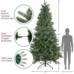 10' Pre-Lit Slim Granville Fraser Fir Artificial Christmas Tree, Clear Lights 13 10' Pre-Lit Slim Granville Fraser Fir Artificial Christmas Tree, Clear Lights -Noel Twinkle Shop northlight sm92907 cxpic 59681.1687966534